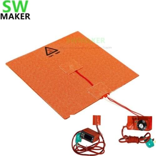 150*150mm Silicone Heated Bed 110V/220V 180W with Digital display/Knob temperature control for Wanhao I3 mini 3D Printe