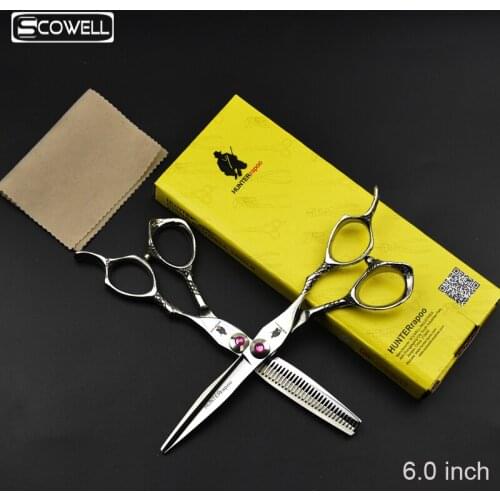 30% off HT9111 Stainless Steel Hair Cutting Scissors Set 6 inch Barber scissors Kit thinning shears for haircut barbershop tools