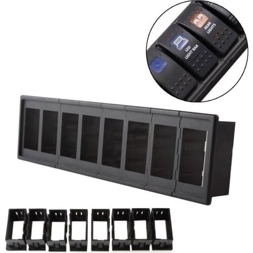 8 pcs Universal Black Plastic Car Boat Rocker Switch Clip Panel Patrol Holder Housing fit for ARB Carling