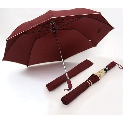 Windproof UV protection Automatic Umbrella 8 Bone Folding Vinyl Business Umbrella Men Luxury Large Golf Parasol Custom Logo