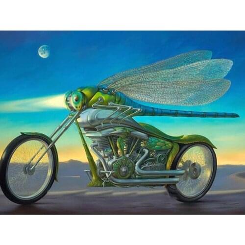 Diamond Embroidery Animal motorcycle Cartoon Handmade Diamond Painting Needlework Mosaic Cross Stitch Home Decor