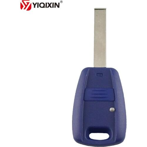 YIQIXIN 1 Button Remote Key Shell For Fiat Punto Doblo Bravo Ducato Daily Scudo Blue Replacement Cover Uncut SIP22 Blade