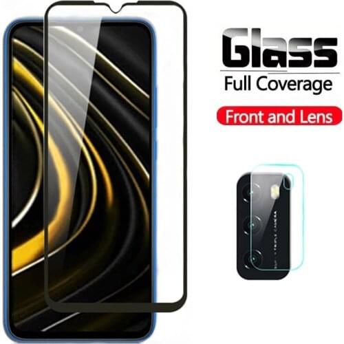 Safety Protective Glass On For Xiaomi Mi POCO M3 Tempered Screen Protector For Xiaomi redmi note 9 4g With Camera Lens Film