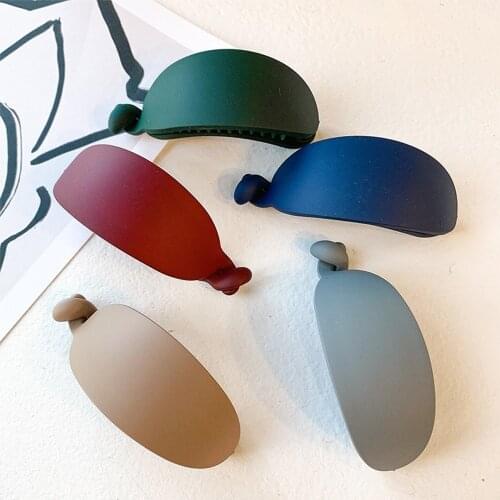 Women Girls Frosted Ponytail Clips Pure Color Banana Clips Grabs Strong Grip Hair Clips Hair Accessories for Daily and Face Wash