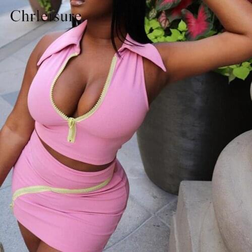 Tracksuit Women Casual Sporty Workout Women Sets Sleeveless ActiveWear 2 Piece Set Crop Top And Skirt Outfits