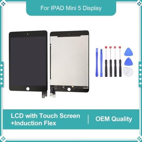 7.9" LCD Display For iPad Mini 5 A2124 A2126 A2133 Touch Screen Digitizer Panel Assembly Replacement Part With Induction Flex
