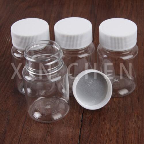 100PCS Clear Seal Bottles Empty Medicine Bottle Plastic PET Solid Powder Pill Vial Container Reagent Packing 15ml 30ml 100ml