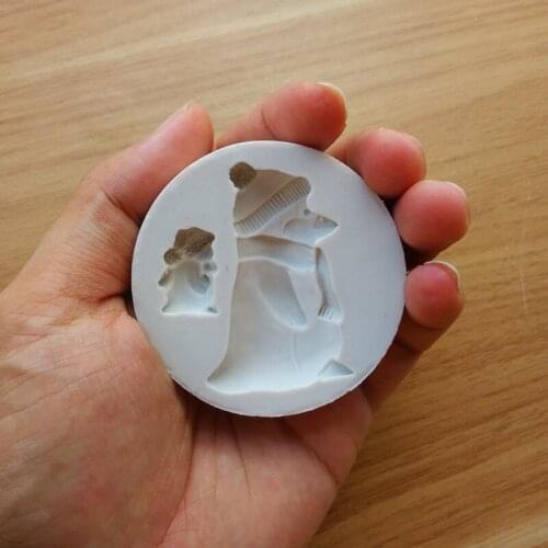 2 Penguins Fondant cake molds Fondant decoration soap chocolate mould for the kitchen baking cake tool SQ1788