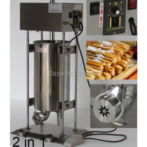 2 in 1 15L Electric Auto Spanish Churros Machine + 6L Electric Deep Fryer
