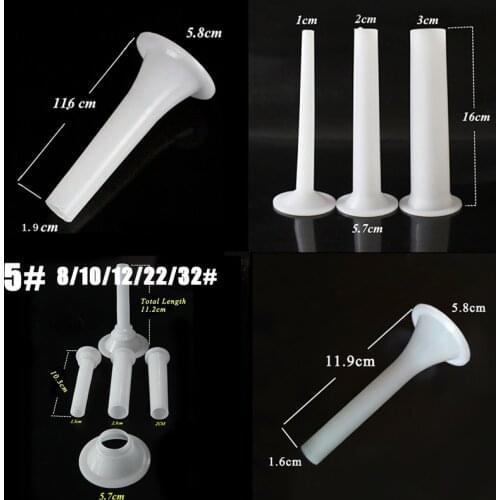 4pc/Set Meat Nozzles for Grinder Meat Filling Funnel Meat Sausage Casing Fillers Sausage Ham Maker Grinder Poultry Tool Set