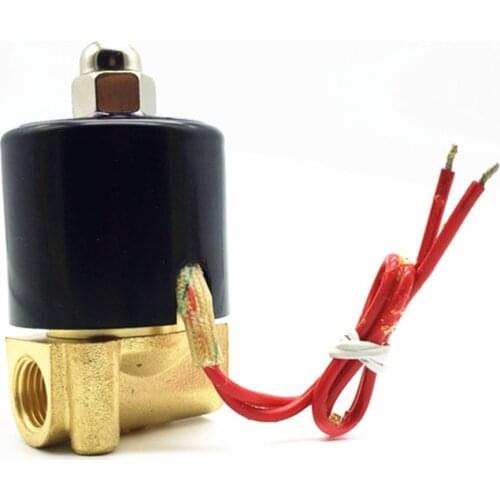 Free Shipping 1/4" Solenoid Valve Normally closed Water valve Air Oil gas 2W025-08 24V 220V