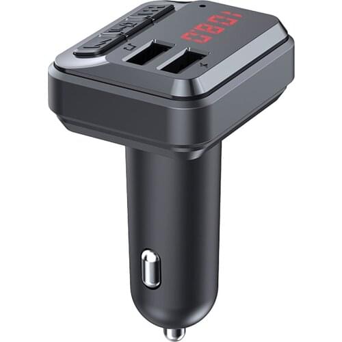 Wireless 5.0 Fm Transmitter Car Kit Mp3 Modulator Player Wireless Handsfree Audio Receiver Dual Usb Fast Charger 3.1A