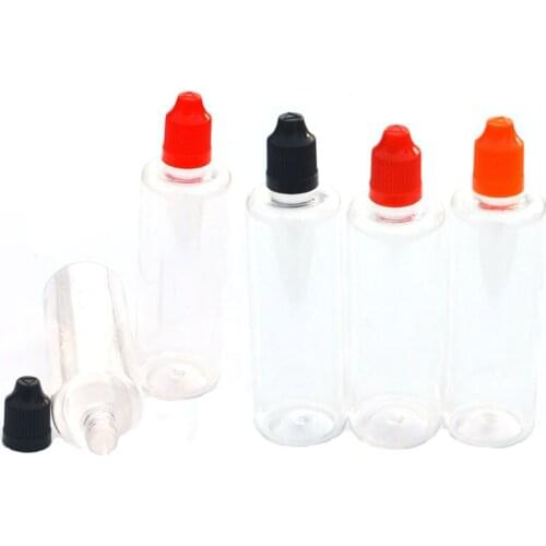 Fast Shipping 100pcs Clear PET 100ml Plastic Bottle With Childproof Cap For E Liquid Empty Hard Bottle