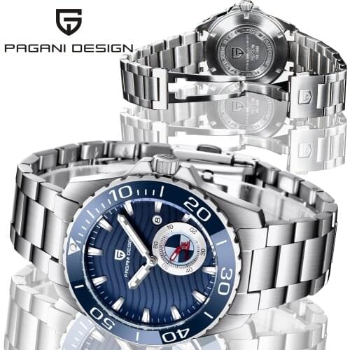 PAGANI Design Mens Mechanical Watches Multifunction Stainless Steel Waterproof Watch Top Luxury Brand Automatic Watches For Men