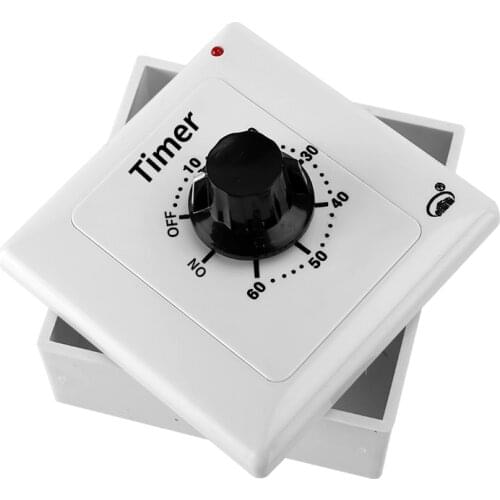 High Power Pump Motor Countdown Digital Time Switch 30-120 Minutes Universal Mechanical Timer 220V Switch Cover Plate Button