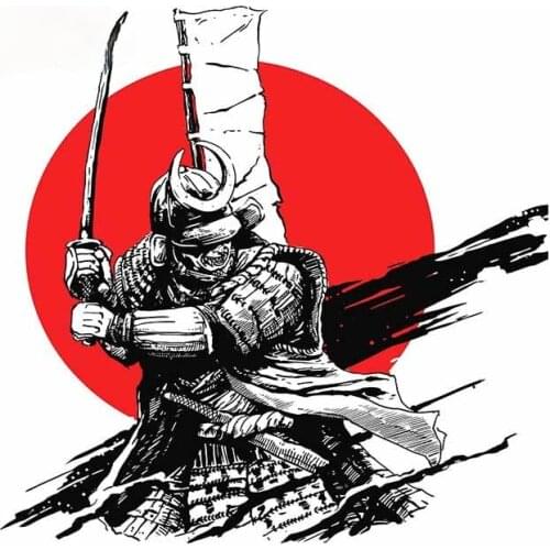 Personality Samurai Japanese Culture Auto Sticker Pvc Car Decoration Accessories Waterproof Decal Can Choose Style 13cm * 13cm