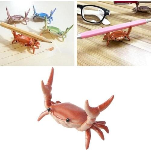 New Japanese Creative Cute Crab Pen Holder Weightlifting Crabs Penholder Bracket Storage Rack Gift Stationery