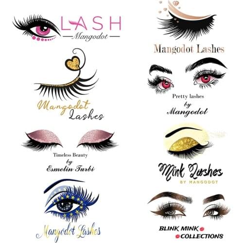 Custom logo design Makeup Eyelashes trademark Cosmetic Brand Customize Company Logo Mink Lashes Labels Beauty Salon chop design