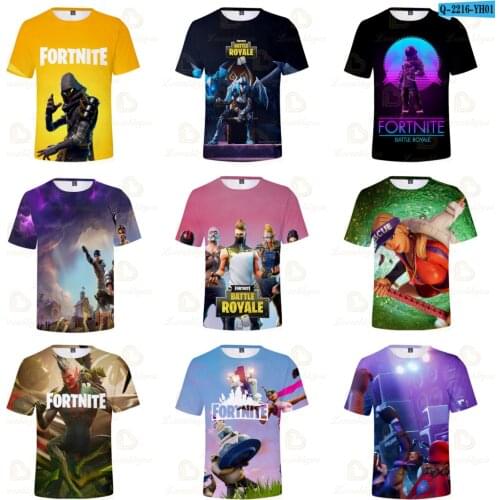 Fortnite 8 To 19 Years Kids Battle Royale Tshirt Cartoon Tops Teen Clothes Men Women Game Hero 3D Printed T-shirt Boys Girls