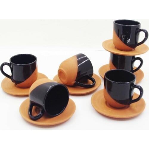 Turkısh Coffee Japanese Style Teacup Water Cup Stoneware Ceramic Hand-painted Kungfu Teacup Cuisine Drinkware