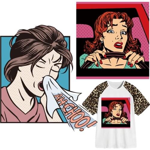 Beauty Anime Girls Patches Thermal Sticker on Clothes Iron-on Transfers for Clothing Thermoadhesive Patch Diy Applique for Dress