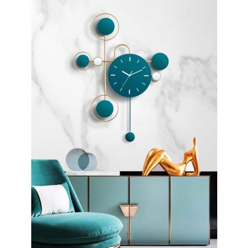 Fashion all-match simple modern clock fixed clock plate wall clock living room home fashion Creative mute scanning Nordic wall-h