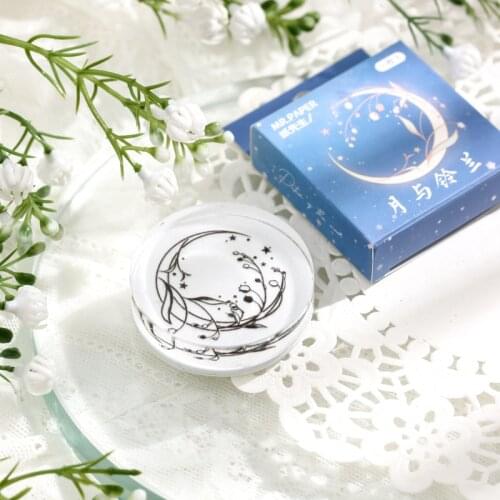 Moonlight Bazaar Series Diary Ablum Wedding Letter Wood Rubber Stamp Set Vintage Box Gift Cute Animal Printing