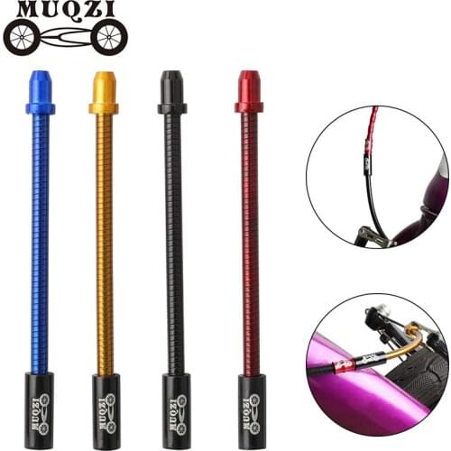 MUQZI 1/2PCS bicycle V brake brake Bent pipe stainless steel oiling Bendable spring Mountain road folding bike