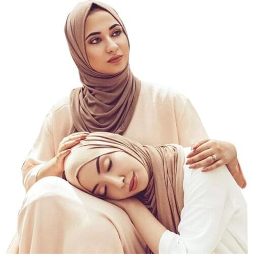 60*170cm muslim women plain cotton modal hijab scarf islamic jersey headscarf hijab femme musulman Arab headwrap shawl turban