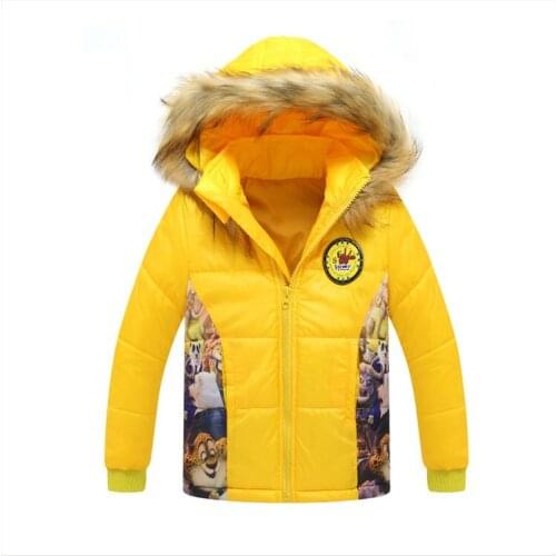 The new 2016 ZOOTOPIF cartoon coat jacket warm baby boy padded jacket sleeved boy padded jacket in 4-8 years