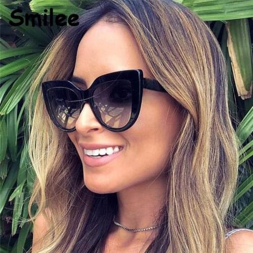 2020 New Cat eye sunglasses Fashion Designer Transparent multicolor frame gradient sun glasses Optical Clear glasses UV400