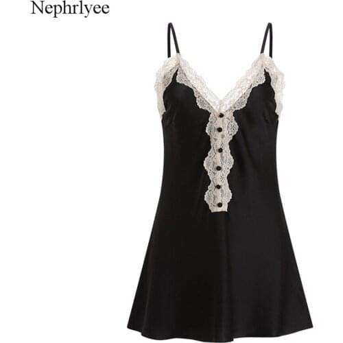 2021 New Night Sleep Dress Nighties for Women Underwear Lingerie Lace Embroidery V-Neck Sexy Nightdress Lenceria Femenina SLP355