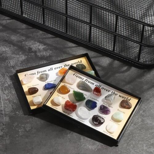 8/12/15PCS Raw Gemstones Stones Natural Mineral Quartz Crystal Polished Ore Specimen Collectible Samples Home Geograph Decor