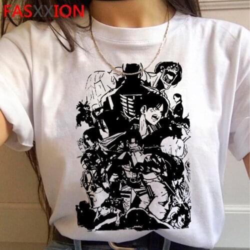Attack on Titan Shingeki No Kyojin Levi Ackerman clothes tshirt male casual ulzzang print top tees tshirt kawaii couple clothes