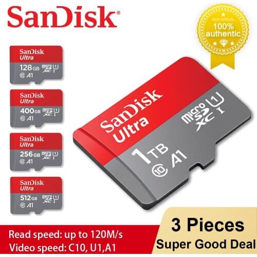 Original SanDisk Memory Card Ultra Micro SD Card 128GB 200GB 256GB 64GB 512GB 1TB TF Flash Card UHS-1 SDHC/SDX 120M/s