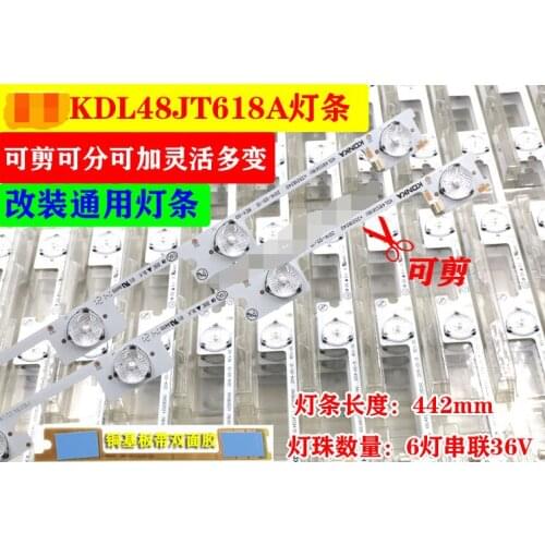50Pieces/lot original new LED backlight bar strip for KONKA KDL48JT618A/ KDL48SS618U 35018539 6 LEDS(6V) 442mm