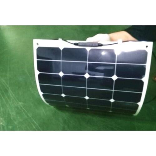 Semi flexible solar panel 40W solar cell 12v sunpower mono solar panel module battery charger 12V