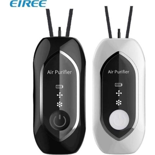 Portable Air Purifier Necklace Mini Air Freshener Ionizer Negative Ion Generator Wearable Air Filter Hanging Neck Air Purifier