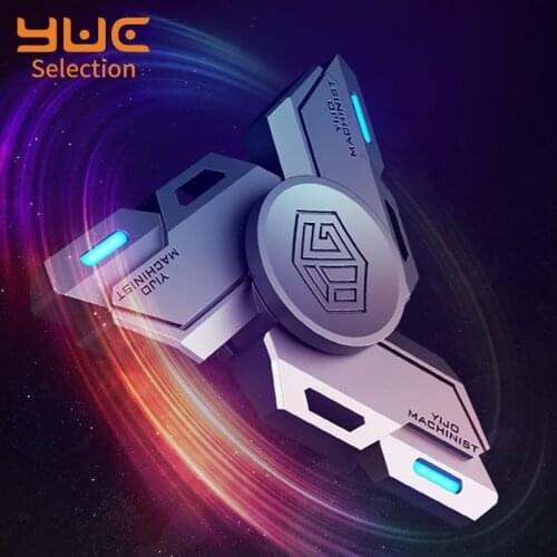 YUC Hand Spinner Lighter LED Fidget Spinner 5mins Rotating Metal Alloy Luminous Adult Desk Toys Stress Relief Toys For Kids