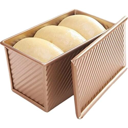 Bread Pan with Lid Baking Mold Cake Toast Carbon Steel Nonstick Toasted Bread Box Kitchen Baking Tools