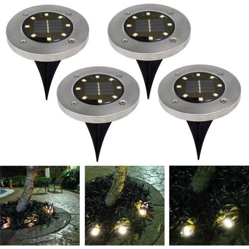 Solar Powered Buried Solar Power Light Under Ground Lamp Outdoor Path Way Garden Lamp Led Night Light Lawn Road With Sensor