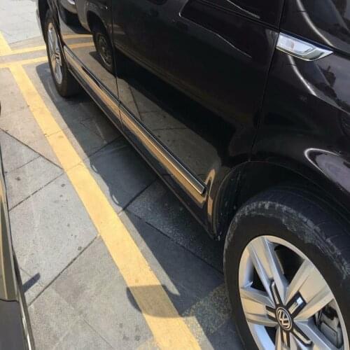 For Volkswagen VW Transporter T6 Caravelle 2017 2018 2019 Car Side Door Body Cover Moulding Trim Strip Car Exterior Accessories