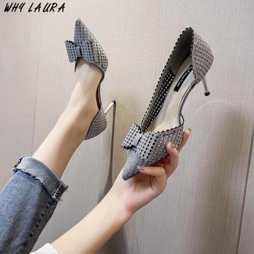 Women fabric high heels heels tucks pointed stilettos claw women sexy butterfly fairy wind