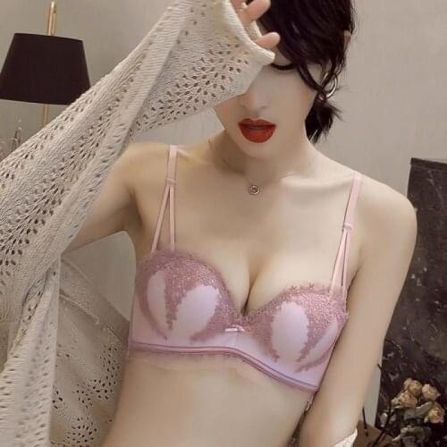 Sexy Lingerie Comfort Push Up Women Bra Breathable No Wire Tops Girls Underwear Brassiere Lace Female Bralette BH