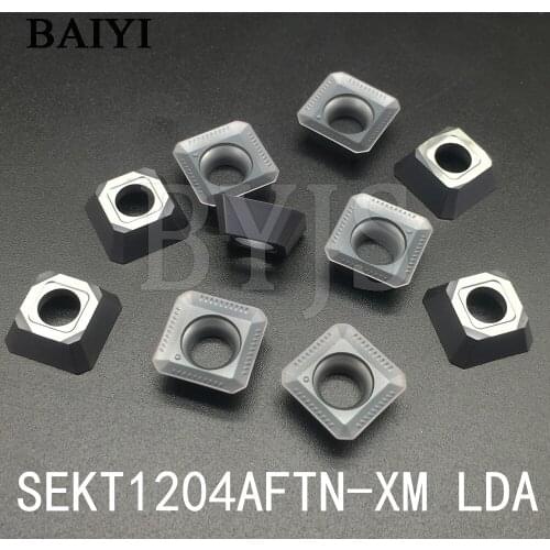 10pcs SEKT1204AFTN XM LDA Deskar Milling Inserts for KM12 Face Milling Cutter SEKT1204 Milling blade Stainless steel