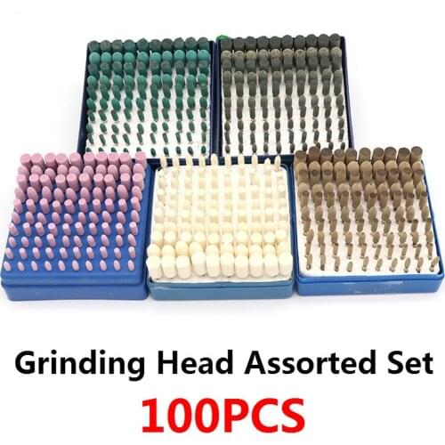 100pcs Red chrome corundum sesame grinding head rubber grinding head leather grinding head wool grinding head electric grinding