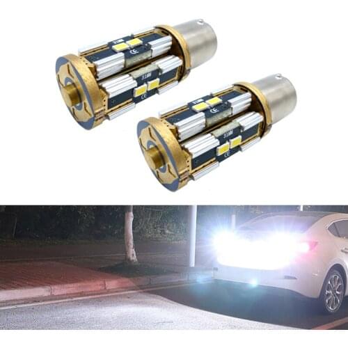 2x Canbus 1156 P21W BA15S LED Bulb No Error for Volkswagen Passat B7 2011 2012 2013 2014 Daytime Running Lights DRL White 6000K