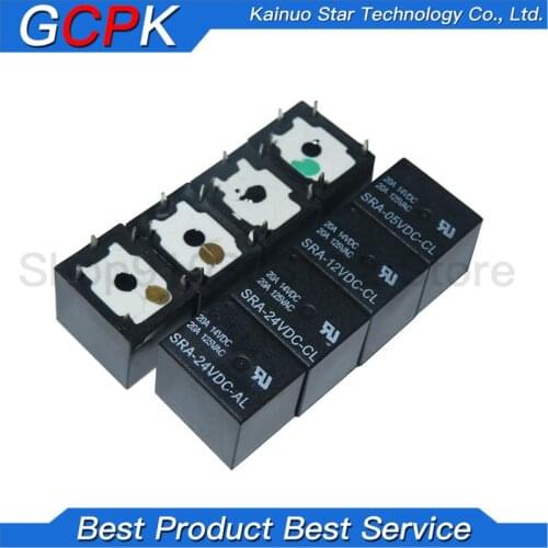 5PCS/LOT Relay SRA-12VDC-AL SRA-05VDC-AL SRA-24VDC-AL Relays 4PINS 12v 5v 24v DC High Quality