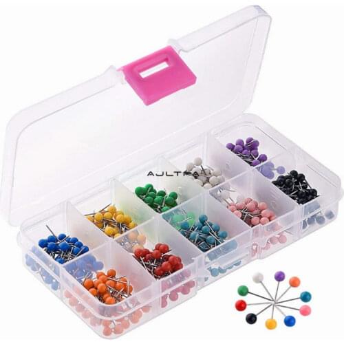 50Sets 11mm Candy Color Push Pins Thumbtack Cork Board Pin Photo Wall Map Decoration Supplies H77005