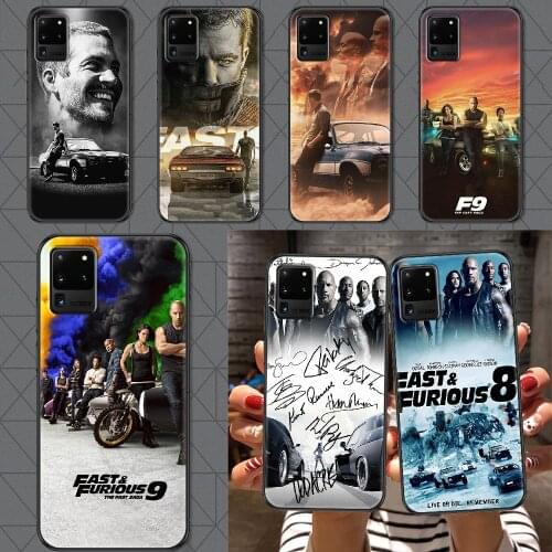 Fast and Furious Moive Phone case For Samsung Galaxy Note 4 8 9 10 20 S8 S9 S10 S10E S20 Plus UITRA Ultra black 3D coque pretty